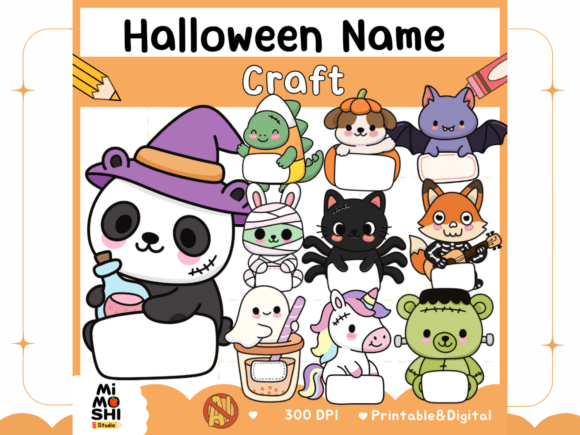 Download Halloween Name Craft Cute Animal Name - Premium Resources