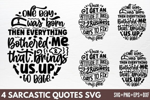 Download Sarcastic Quotes SVG, 4 SVG Design - Premium Bundle