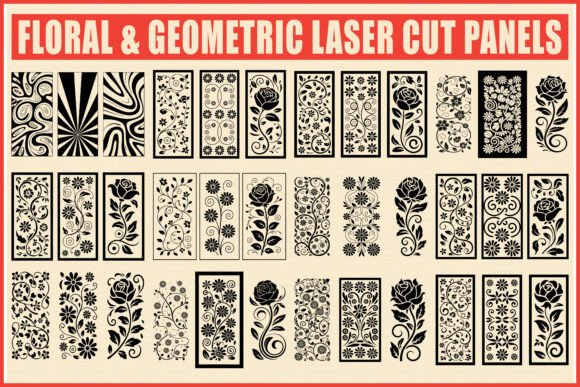 Download Floral &amp; Geometric Decorative Panel SVG - Decorative panel svg Collection