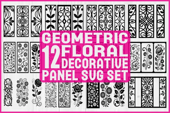Download Geometric Floral Decorative Panel SVG - Decorative panel svg Collection