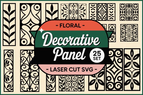 Download Floral Decorative Panel SVG Bundle - Decorative panel svg Collection