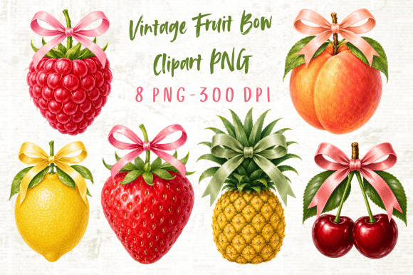 Download Vintage Fruit Bow PNG Sublimation - Png sublimation Collection