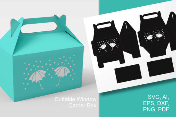 Download Umbrellas Baby Shower Gable Box Template - Premium Resources