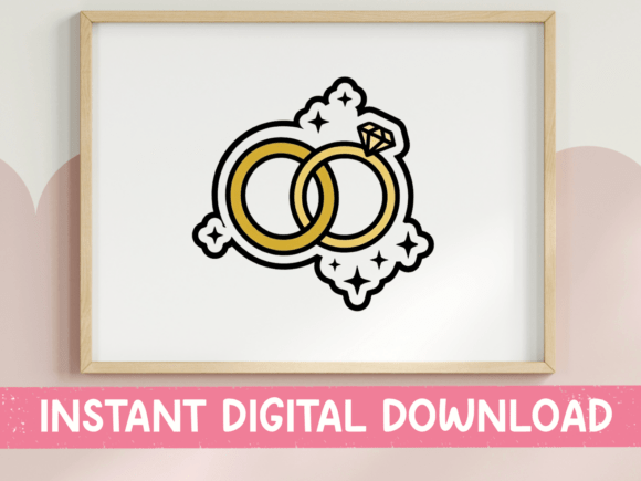 Download Interlocking Wedding Rings Sticker - Premium Bundle